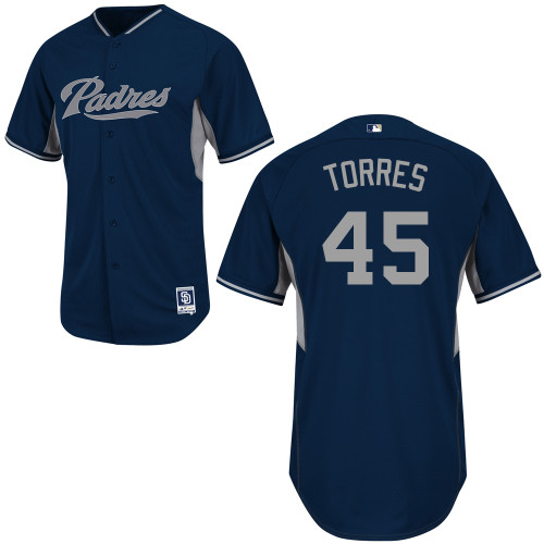 Alex Torres #45 MLB Jersey-San Diego Padres Men's Authentic 2014 Road Cool Base BP Baseball Jersey